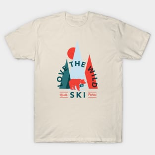 Love The Wild, North Ski Patrol: Colorful Geometric Nature Design T-Shirt